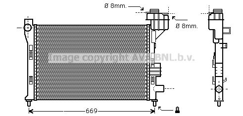 AVA QUALITY COOLING Радиатор, охлаждение двигателя MS2255